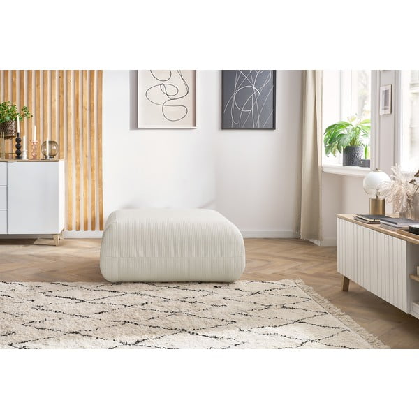 Baltas velvetinis pufas Lecomte - Bobochic Paris-image-4