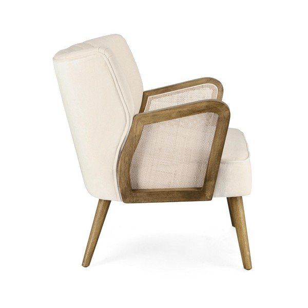 Smėlio spalvos krėslas iš velveto Virna – Bizzotto-image-3