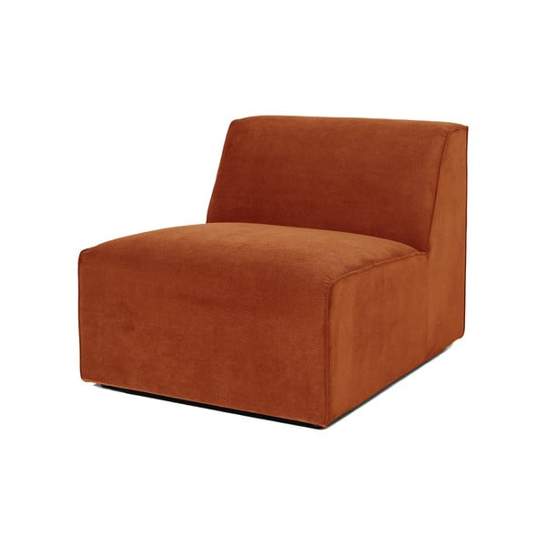 Oranžinis centrinis aksominės sofos modulis Scandic Sting-image-2