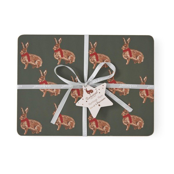 Iš kamščio padėkliukai 4 vnt. 21,5x29 cm Heritage Hare – Cooksmart ®