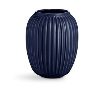 Tamsiai mėlyna akmens masės vaza Kähler Design Hammershoi, aukštis 20 cm