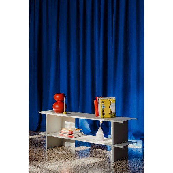 Šviesiai pilkos spalvos iš metalo pastatoma lentyna 160x57x37 cm Hes – noo.ma-image-4