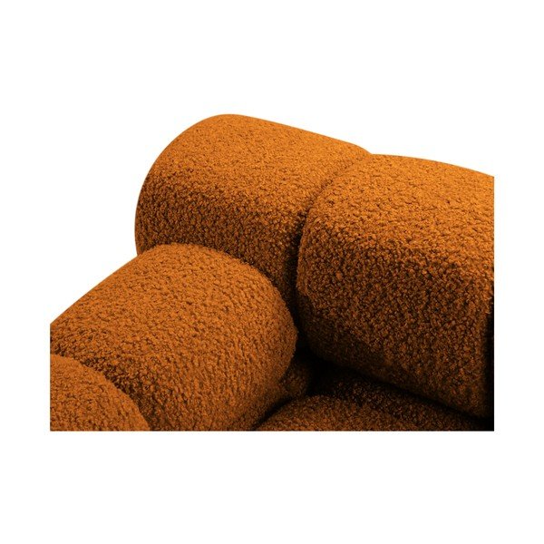 Terakotos spalvos sofa iš boucle 188 cm – Micadoni -image-4