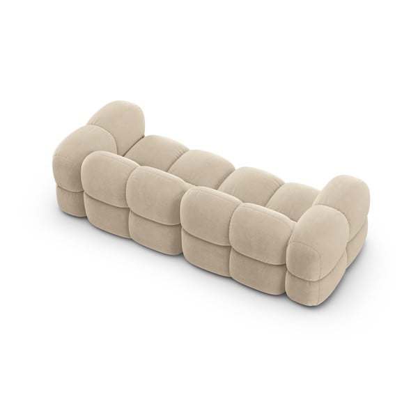 Smėlio spalvos iš velveto sofa 250 cm Loretto – Cosmopolitan Design-image-4