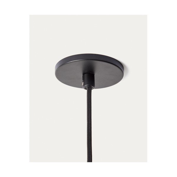 Baltos spalvos/juodos spalvos iš metalo kabantis šviestuvas ø 26 cm su stiklo gaubtu Idela – Kave Home-image-4