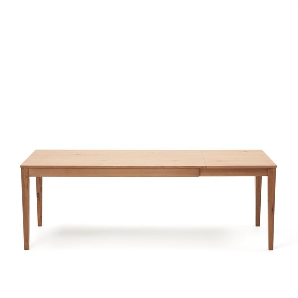 Prailginamas valgomojo stalas natūralios spalvos su ąžuolo dekoro stalviršiu 80x160 cm Yain – Kave Home-image-4