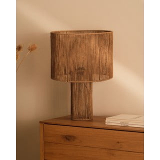 Natūralios spalvos stalinis šviestuvas (aukštis 54 cm) iš džiuto Pontos – Kave Home