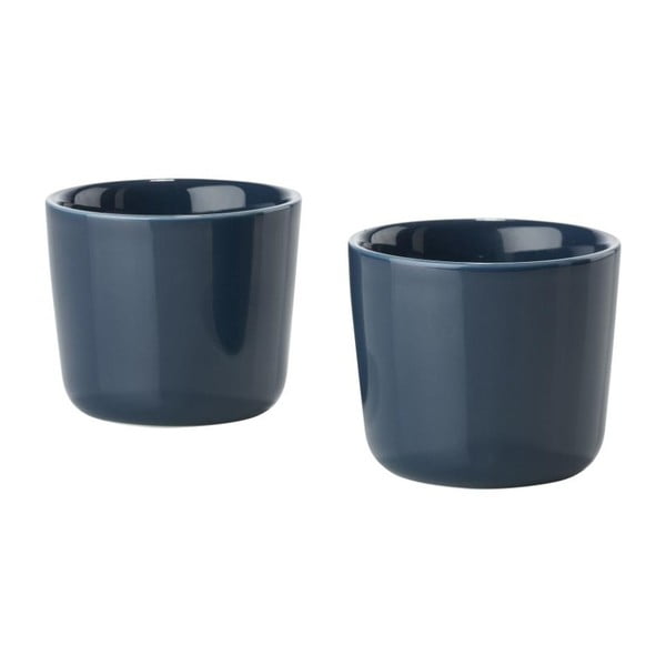 2 tamsiai mėlynų akmens masės termo puodelių rinkinys Zone Singles