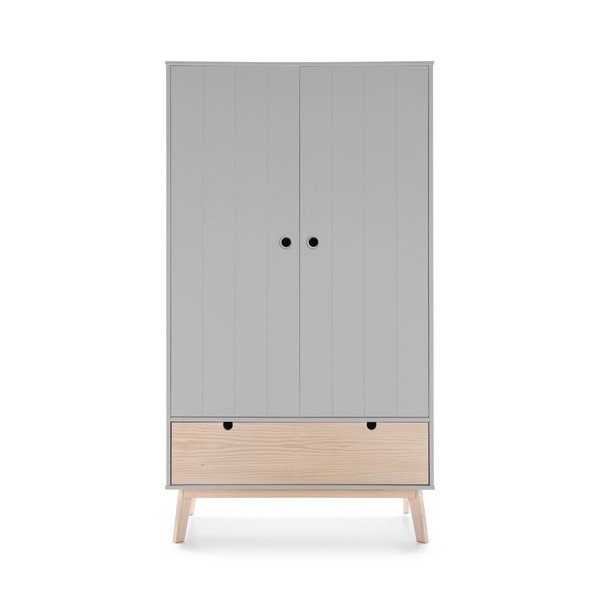 Pilka vaikiška spinta su pušies medienos kojomis Marckeric Kiara-image-2