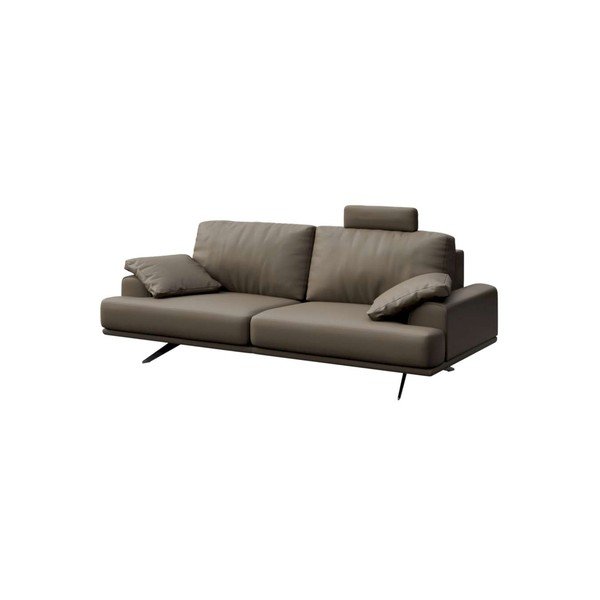 Sofa šviesiai rudos spalvos iš odos 220 cm Prado – MESONICA-image-2