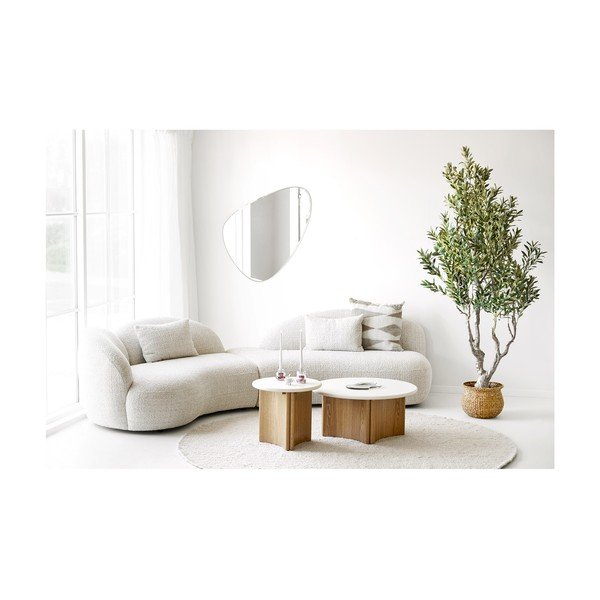 Apvalios formos šoninis stalas su betoniniu stalviršiu ø 50 cm Motril – House Nordic-image-2