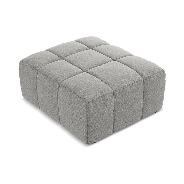 Pilkos spalvos taburetė iš boucle Aloha – Makamii-image-2