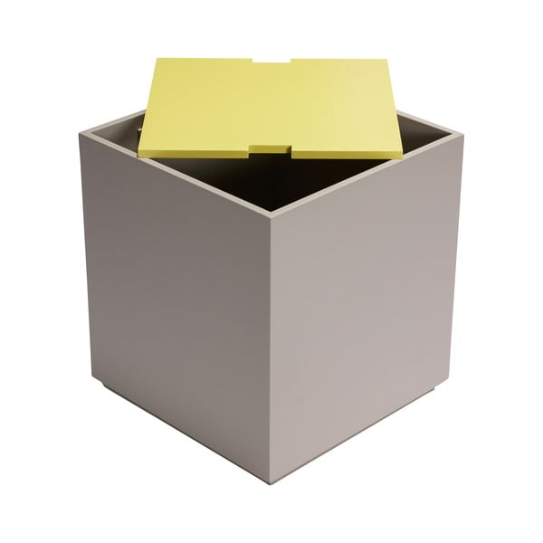 Iš uosio masyvo skrynia geltonos spalvos/pilkos spalvos 40x45 cm Vault – Hübsch