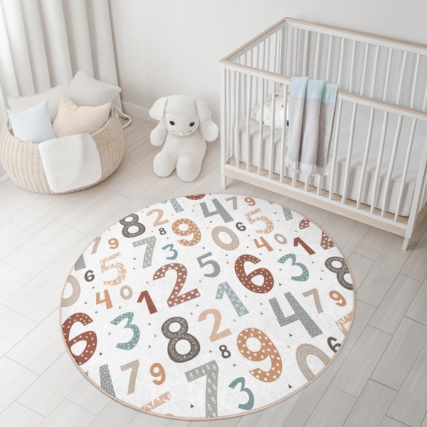 Skalbiamas vaikiškas žaidimų kilimas ø150 cm Happy Numbers – Mila Home-image-3