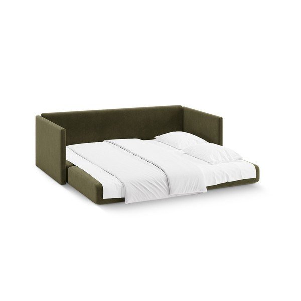 Žalios spalvos sulankstoma sofa iš velveto 209 cm Shannon – Cosmopolitan Design-image-3