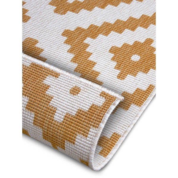Lauko kilimas ochros spalvos/baltos spalvos 120x170 cm Malta – NORTHRUGS-image-2