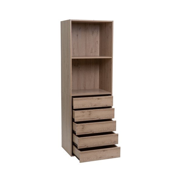 Natūralios spalvos atvira modulinė spinta iš ąžuolo 60x180x45 cm Modular – Casa Selección-image-1