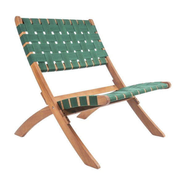 Žalia akacijos medžio kėdė su nailono užvalkalu "Leitmotiv Weave