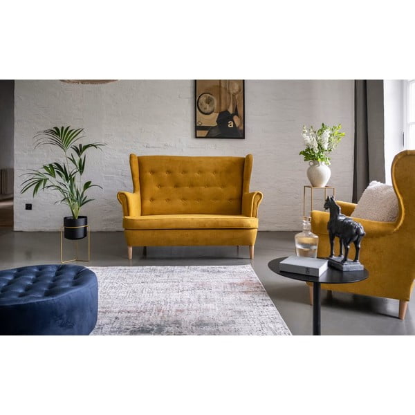 Geltonos spalvos sofa 150 cm Aros – ELTAP-image-2