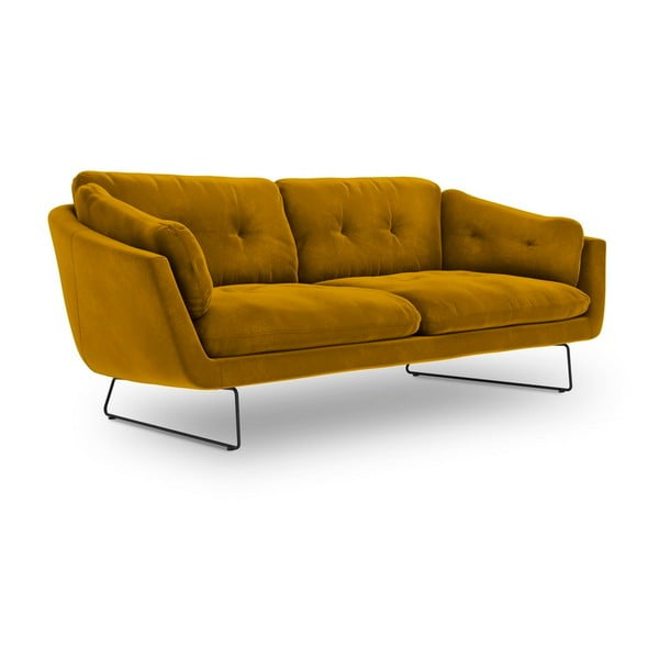 Geltona aksominė sofa Windsor & Co Sofas Gravity-image-2