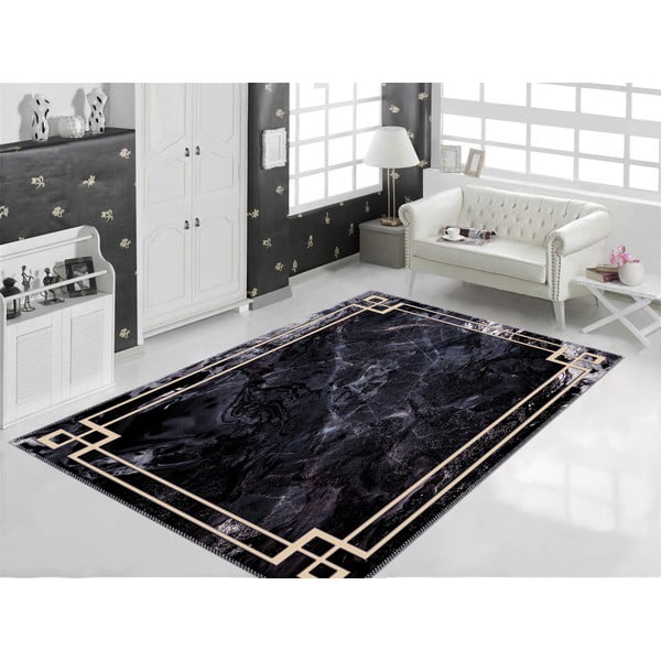 Juodas kilimas Vitaus Willow, 160 x 230 cm-image-1