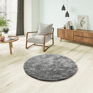 Apvalios formos kilimas antracito spalvos ø 120 cm Roma Liso – Universal
