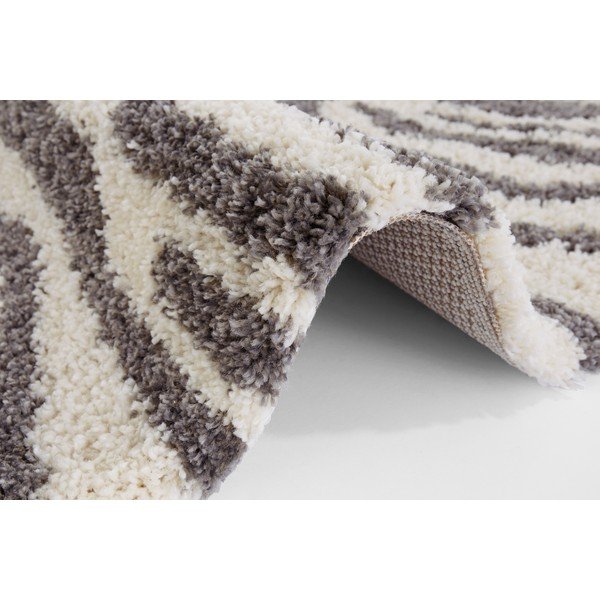 Pilkos/smėlio spalvos apvalus kilimas ø 160 cm Striped Animal - Ragami-image-2