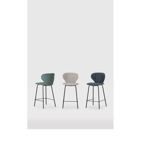 Baro taburėtės žalios spalvos 2 vnt. (sėdynės aukštis 67 cm) Maura – Marckeric-image-1