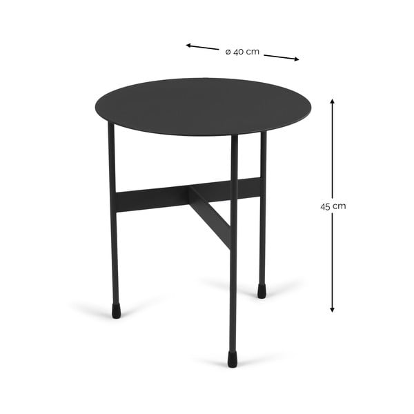 Iš metalo apvalios formos šoninis stalas ø 40 cm Mira – Spinder Design-image-1