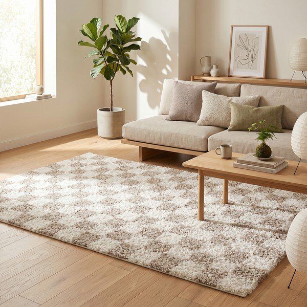 Smėlio spalvos/kreminės spalvos kilimas 160x230 cm Grida – ESTE-image-3