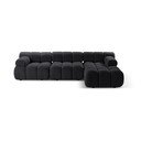 Iš boucle modulinė kampinė sofa antracito spalvos (su dešiniuoju kampu) Bellis – Micadoni Home