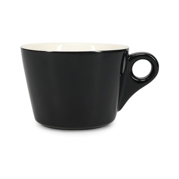 Juodos spalvos iš porceliano puodelis latte kavai 280 ml Barista – BonBistro