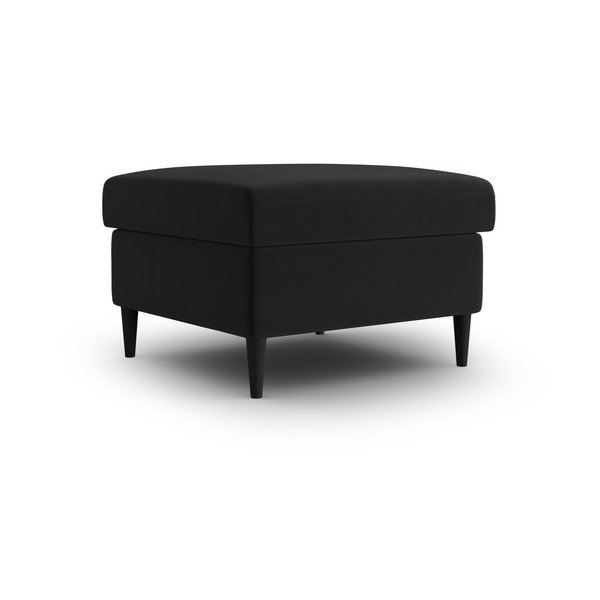 Juodos spalvos iš velveto taburetė Kyoto – Cosmopolitan Design-image-1