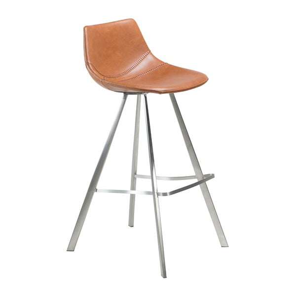 Rudos spalvos baro kėdė su plieno kojomis DAN-FORM Pitch