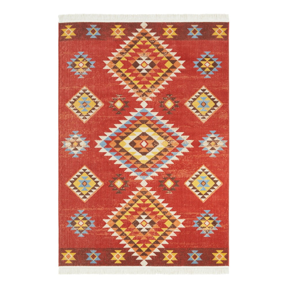 Raudonas kilimas su dalimi perdirbtos medvilnės Nouristan, 80 x 150 cm