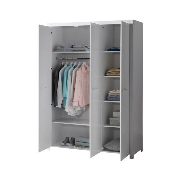 Balta drabužių spinta "Vipack Erik", 144 cm pločio-image-1