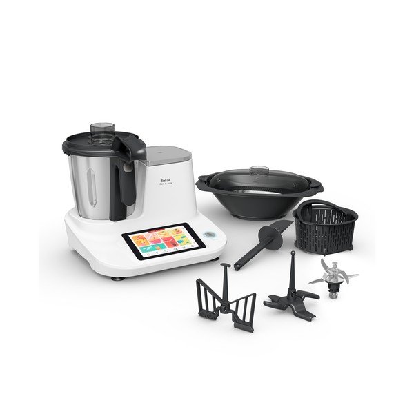 Baltos ir sidabrinės spalvos virtuvinis kombainas Click and Cook - Tefal-image-3