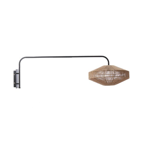 Natūralios spalvos iš metalo sieninė lempa su kištuku ø 43 cm Lyra – Light & Living