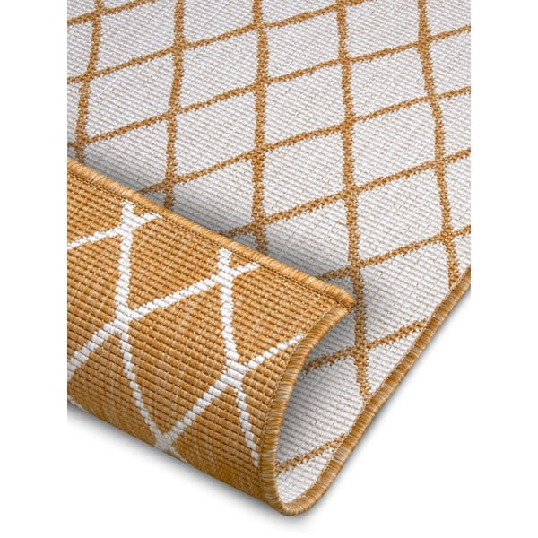 Lauko kilimas ochros spalvos/baltos spalvos 80x150 cm Malaga – NORTHRUGS-image-2