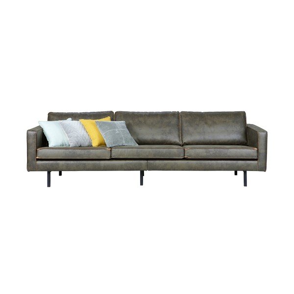 Tamsiai žalios spalvos iš dirbtinės odos sofa 277 cm Rodeo – WOOOD-image-3