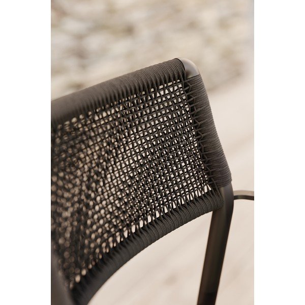 Antracito spalvos metalinė sodo kėdė Ray – Diphano-image-4