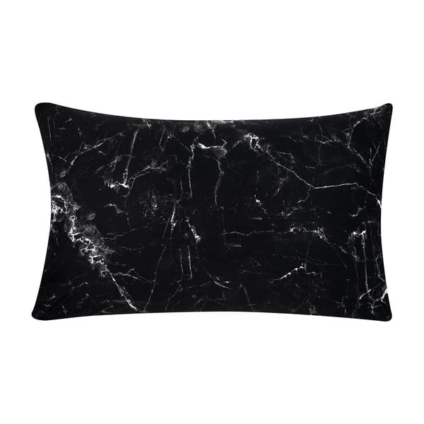 Juodas dekoratyvinis pagalvės užvalkalas iš medvilnės Westwing Collection, 45 x 85 cm