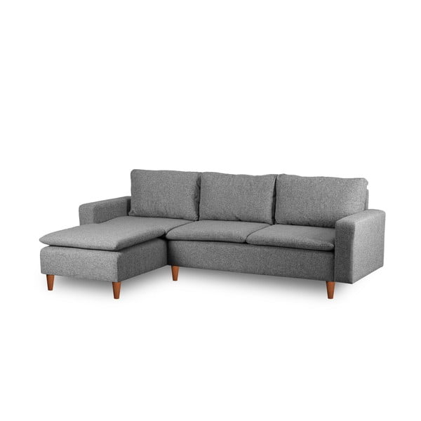 Kampinė sofa šviesiai pilkos spalvos (su kairiuoju kampu) Lungo – Balcab Home
