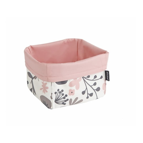 Baltas ir rožinis kepinių krepšelis ZicZac Floral