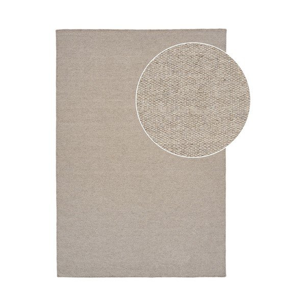 Taupe spalvos iš vilnos mišinio kilimas 160x230 cm Nila – House Nordic