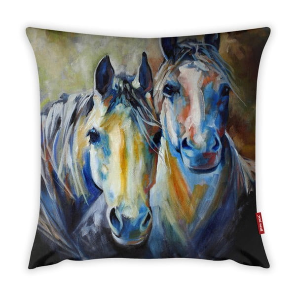 Pagalvės užvalkalas Vitaus Horses Art, 43 x 43 cm