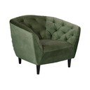 Žalias aksominis krėslas Actona Ria