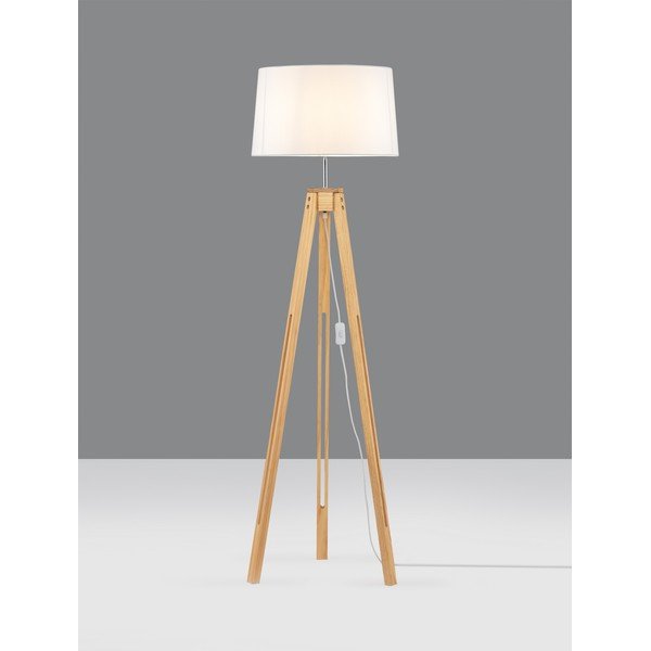 Baltos spalvos/natūralios spalvos pastatomas šviestuvas (aukštis 145 cm) Leroy – Nova Luce-image-4