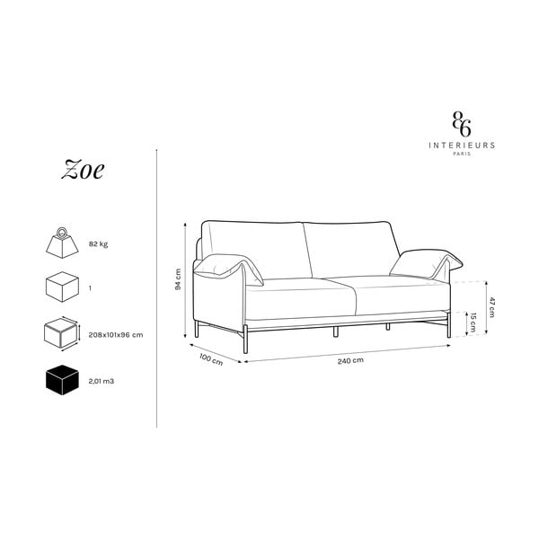 Juodai pilka sofa Interieurs 86 Zoe-image-4