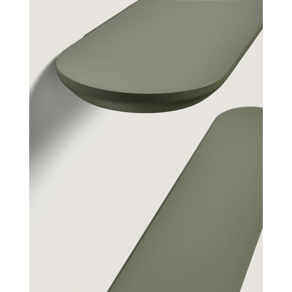 Žalios spalvos sieninės lentynos 2 vnt. 55 cm Arely – Kave Home-image-3